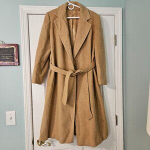 Beautiful Vintage Jacobson's Womens Beige Pure Camels Hair Overcoat Size Large